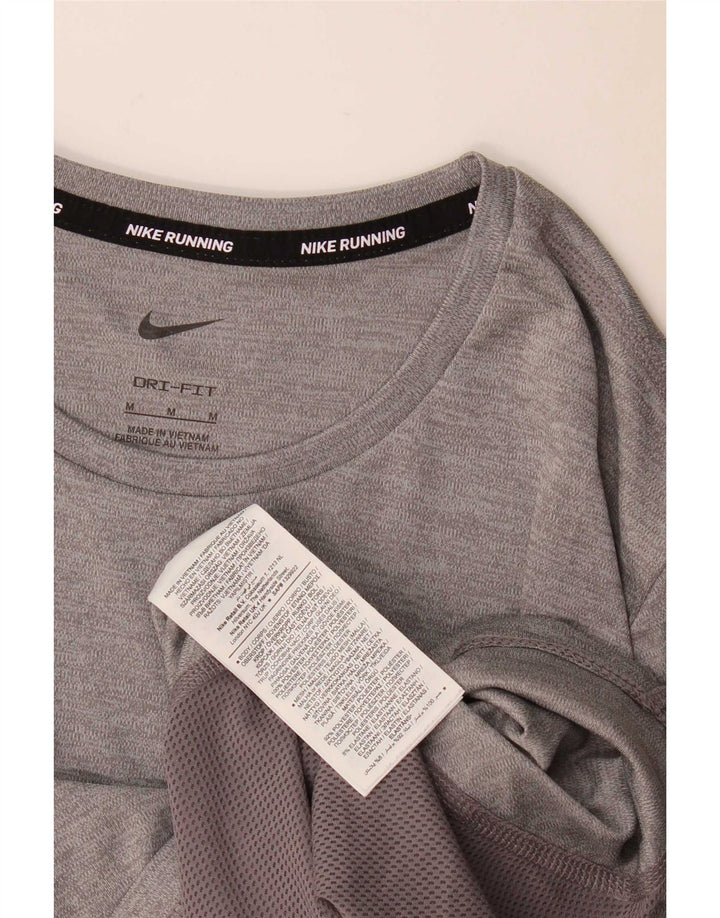 Γυναικείο μπλουζάκι Nike Dri Fit Top 14 μεσαίου γκρι πολυεστέρας