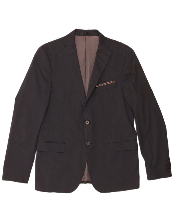 Zara Ανδρικό τζάκετ μπλέιζερ με 2 κουμπιά EU 52 Large Navy Blue Pinstripe