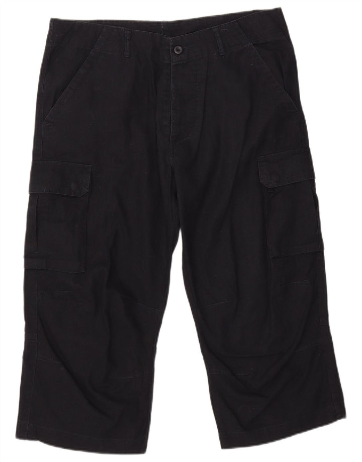 VINTAGE Ανδρικό ίσιο παντελόνι Cargo Capri W34 L21 Navy Blue