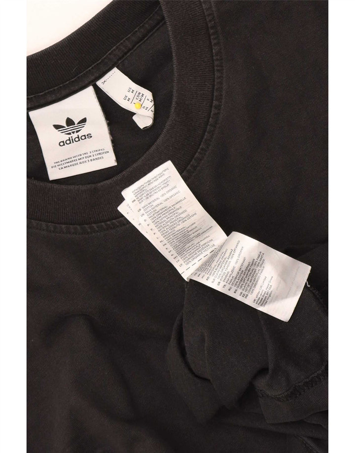 Ανδρικό T-Shirt Adidas Τοπ μεσαίο μαύρο βαμβακερό