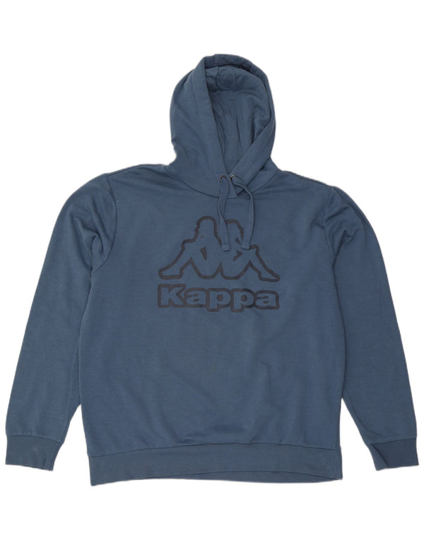 Kappa Ανδρικό γραφικό κουκούλα Jumper XL Μπλε βαμβακερό
