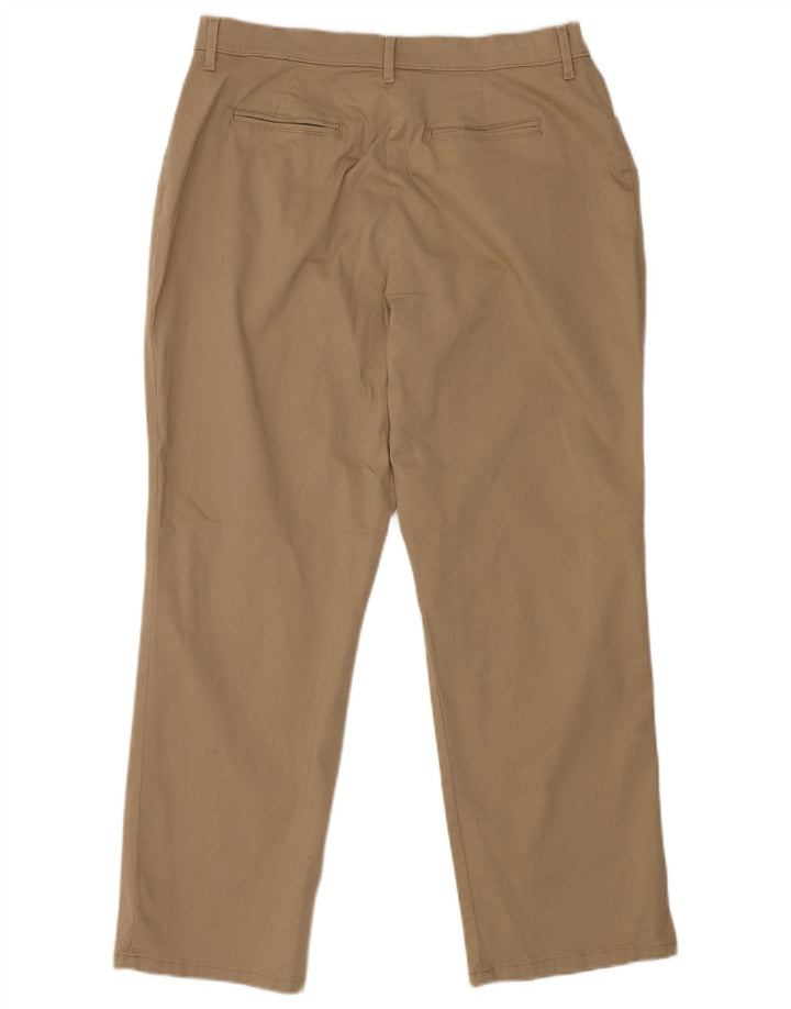 Γυναικείο ίσιο casual παντελόνι LEE US 14 XL W34 L28 Καφέ βαμβακερό