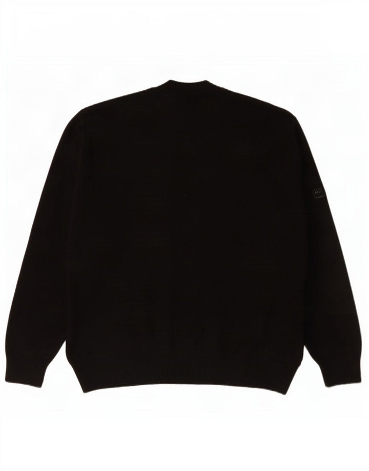 Ανδρικό πουλόβερ Commander Cardigan IT 48 Small Black Geometric Polyacrylic