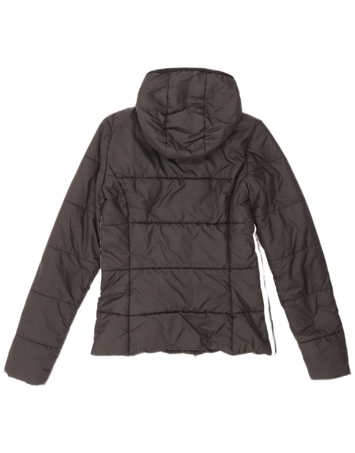 Γυναικείο μπουφάν με κουκούλα Adidas UK 8 Small Black Polyester