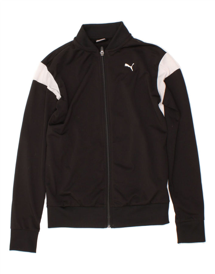 PUMA Womens Tracksuit Top Jacket UK 6 XS Black Colourblock Polyester Vintage Puma and Second-Hand Puma from Messina Hembry 