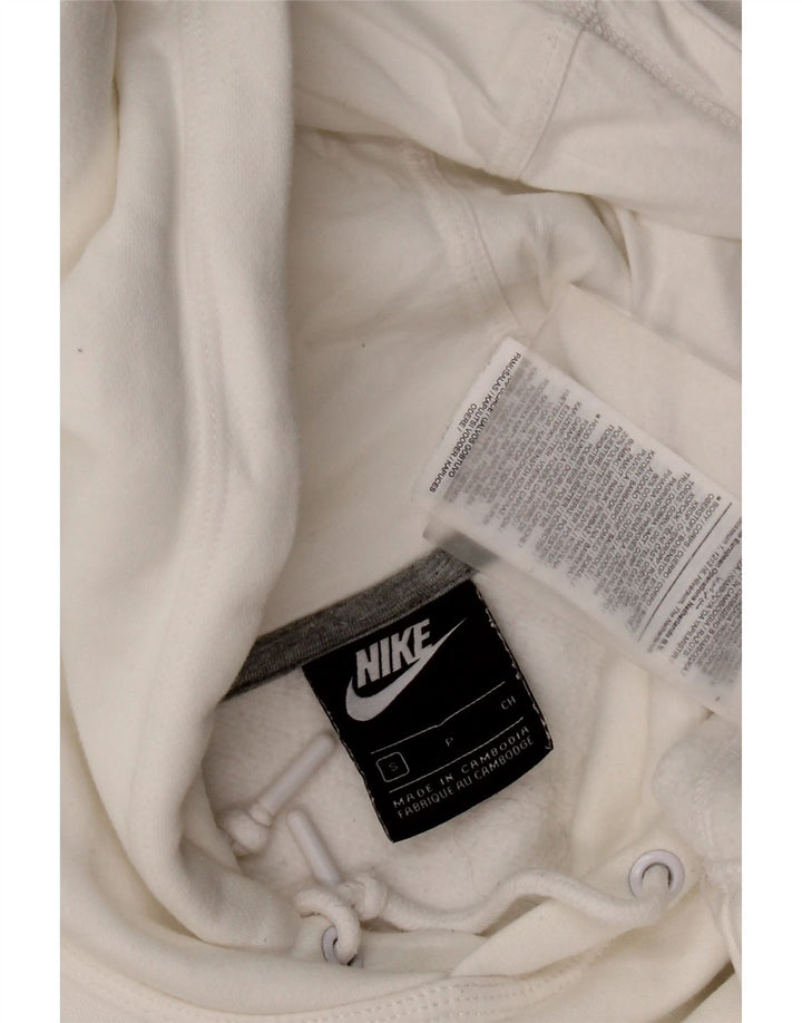Ανδρικό μπλουζάκι με κουκούλα Nike, μικρό λευκό βαμβακερό