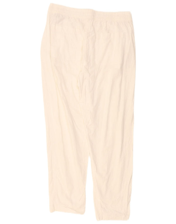 Marks & Spencer Γυναικείο Casual Παντελόνι UK 14 Large W32 L28 White