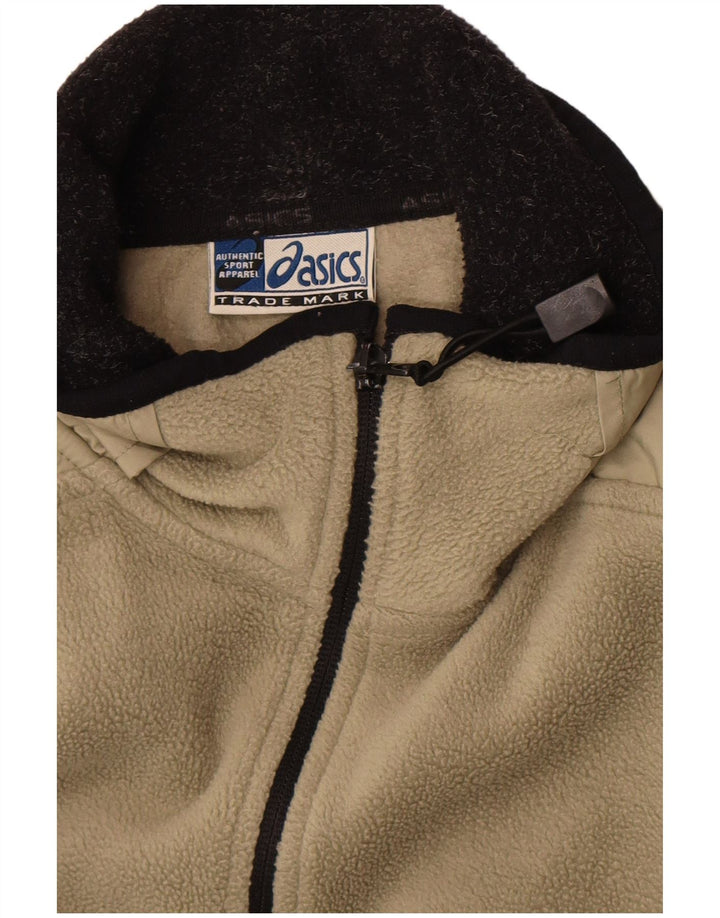 Asics Ανδρικό Fleece Jacket UK 44 2XL Khaki Colourblock