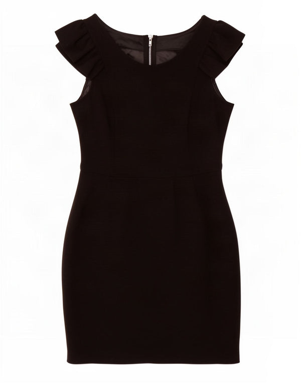 Warehouse Womens Sleeveless Sheath Dress UK 12 Medium Black Polyester