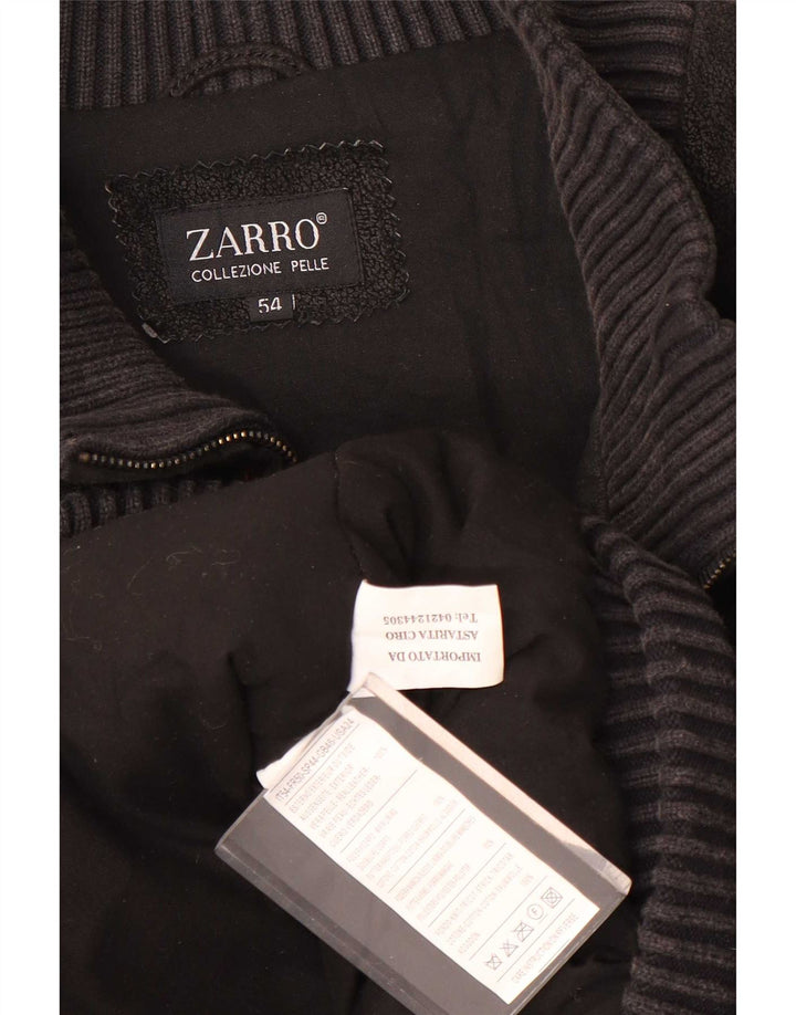 Zarro Ανδρικό Δερμάτινο Μπουφάν IT 54 2XL Μαύρο