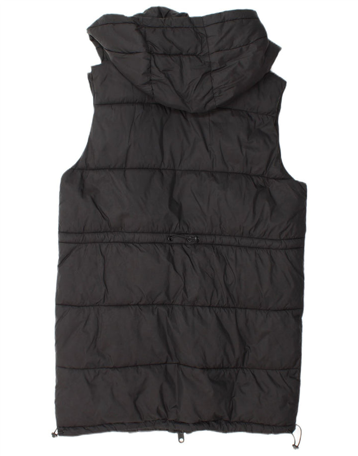 Zara Γυναικεία κουκούλα με επένδυση Gilet UK 14 Μεσαίου Μαύρου Πολυεστέρα