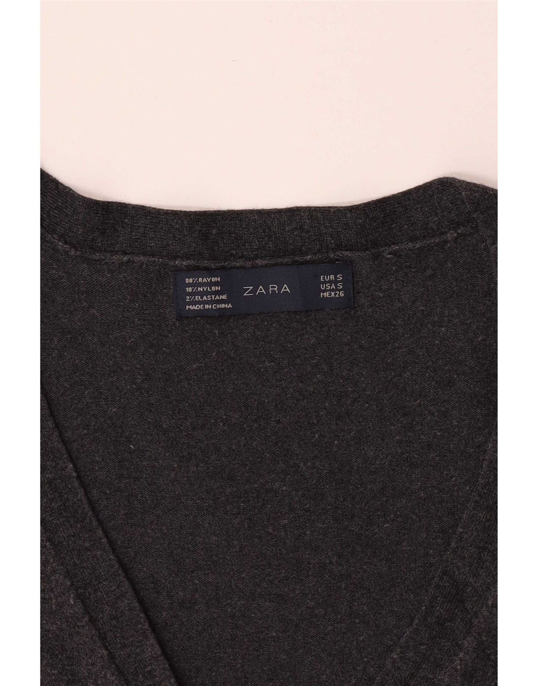 Zara Γυναικεία Ζακέτα UK 10 Small Grey Rayon