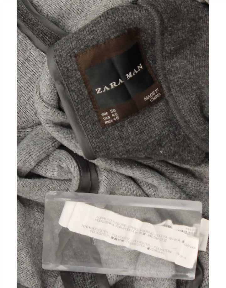 Zara Ανδρικό μπουφάν σακάκι με 2 κουμπιά EU 56 XL Γκρι Πολυεστέρας