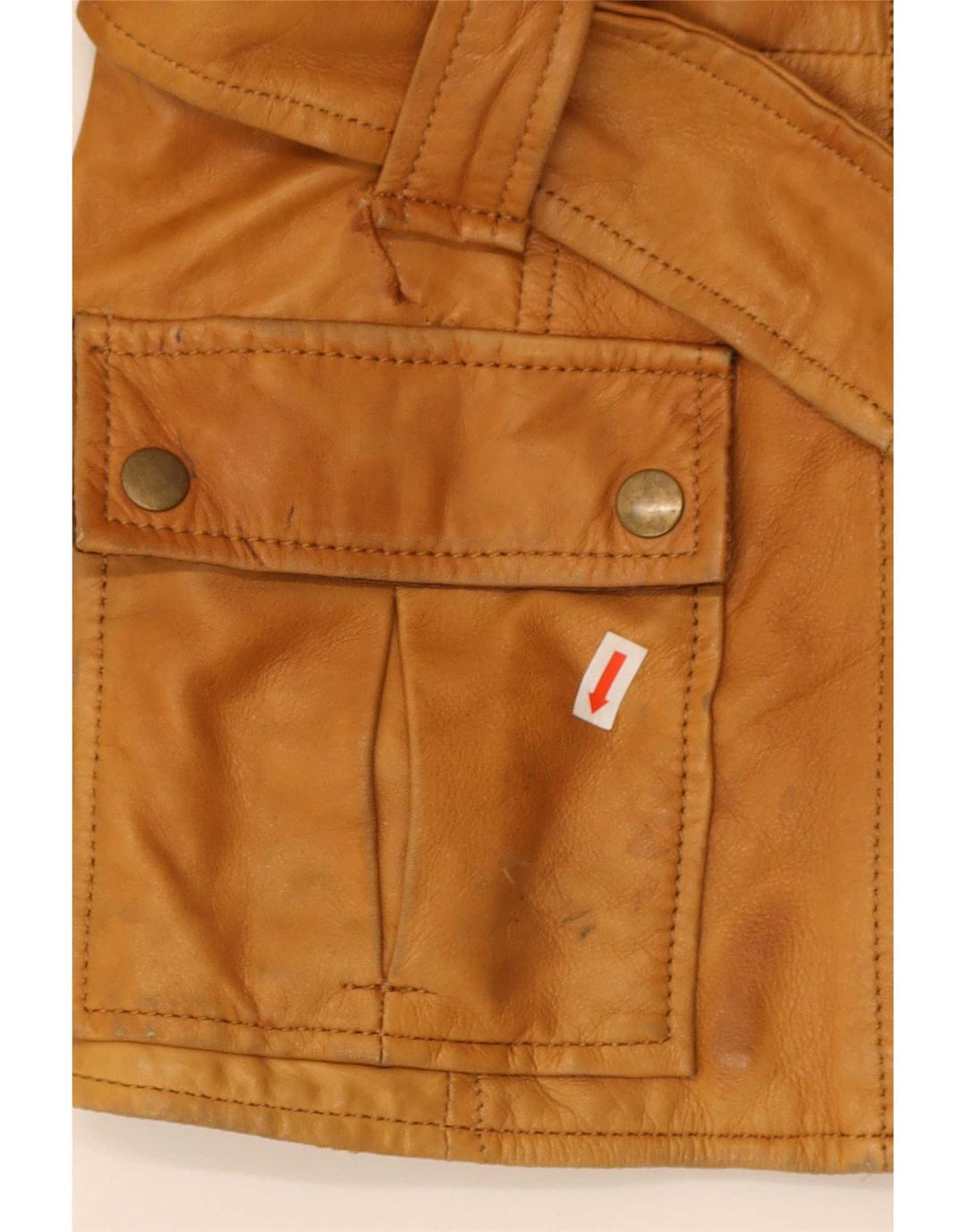 Zara Γυναικείο Δερμάτινο Μπουφάν UK 18 XL Μπεζ