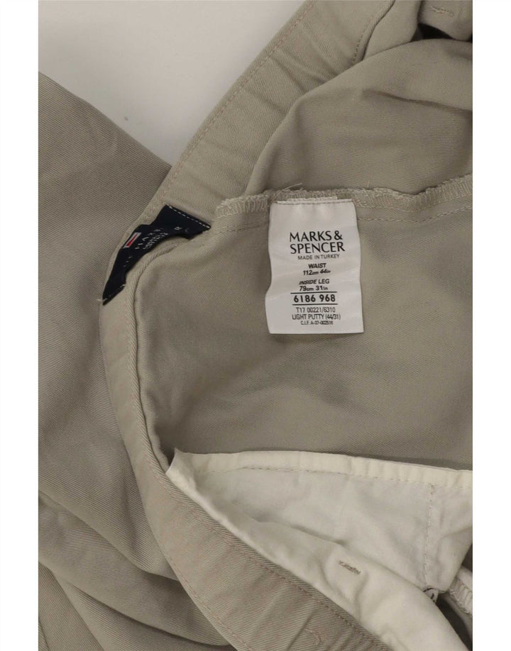 Marks & Spencer Mens Blue Harbour Pegged Chino Παντελόνι W44 L31 Khaki