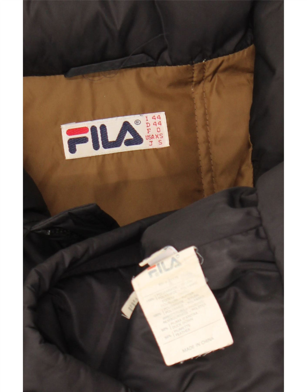 Ανδρικό μπουφάν FILA με κουκούλα Loose Fit με επένδυση IT 44 XS Μαύρο