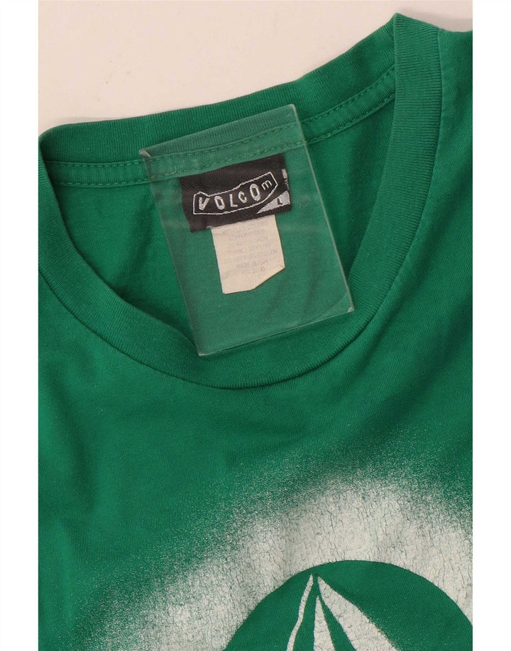 Ανδρικό γραφικό T-Shirt Volcom Top μεγάλο πράσινο βαμβακερό
