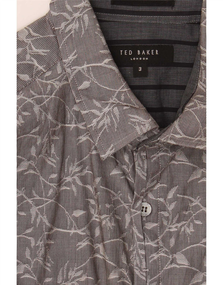 Ανδρικό πουκάμισο Ted Baker Νούμερο 3 Μεσαίο Γκρι Floral