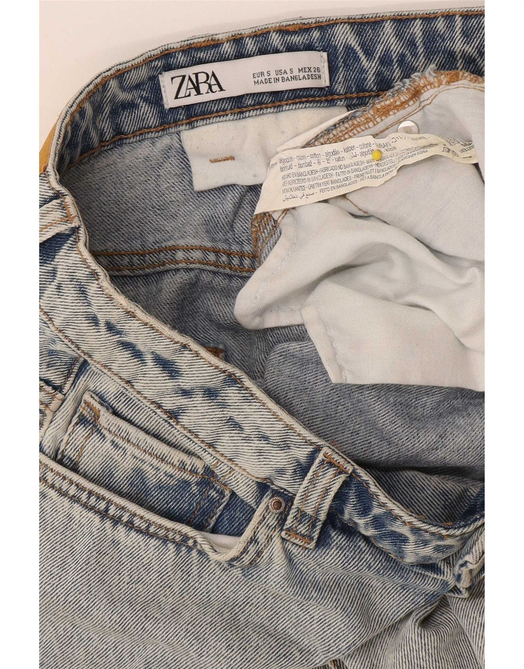 Zara Γυναικεία Τζιν Φούστα Μικρή W26 Μπλε Βαμβακερή