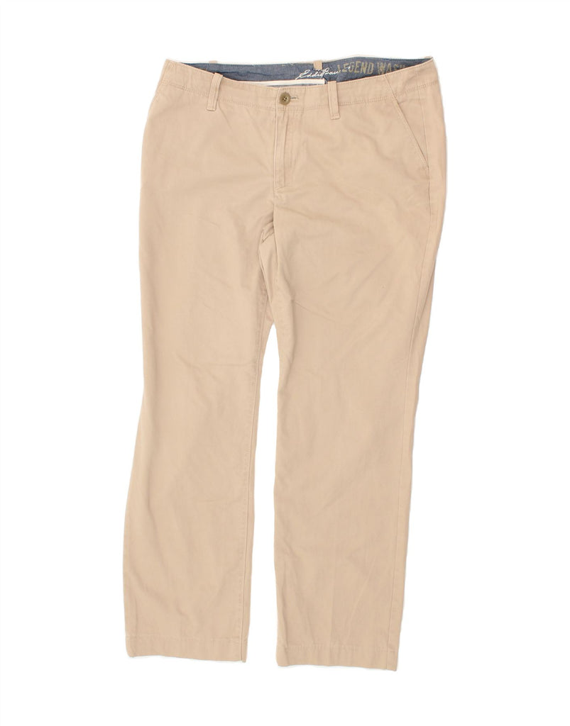 EDDIE BAUER Mens Straight Chino Trousers W32 L38 Beige Vintage Eddie Bauer and Second-Hand Eddie Bauer from Messina Hembry 