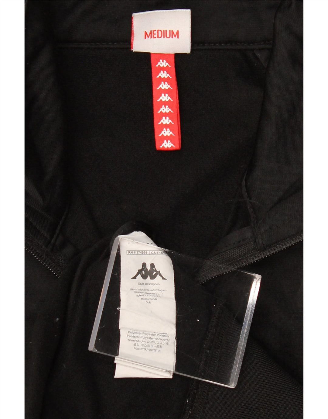 Ανδρική φόρμα γραφικών KAPPA Top Jacket Μεσαίο Μαύρο Colourblock Πολυεστέρας