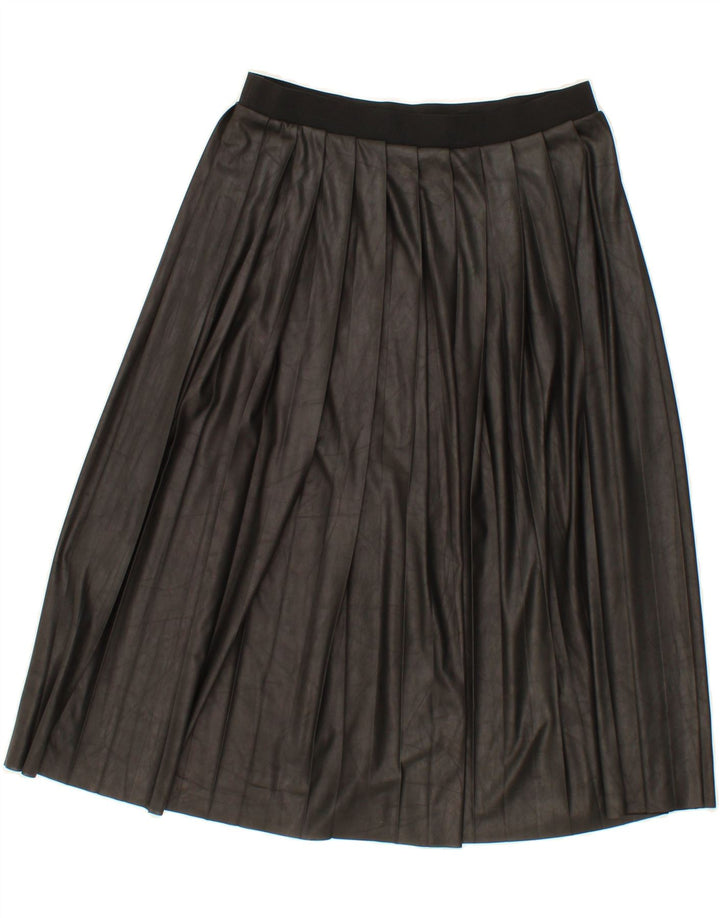 MAX & CO. Womens Pleated A-Line Skirt Medium W26 Black Polyester Vintage Max & Co. and Second-Hand Max & Co. from Messina Hembry 
