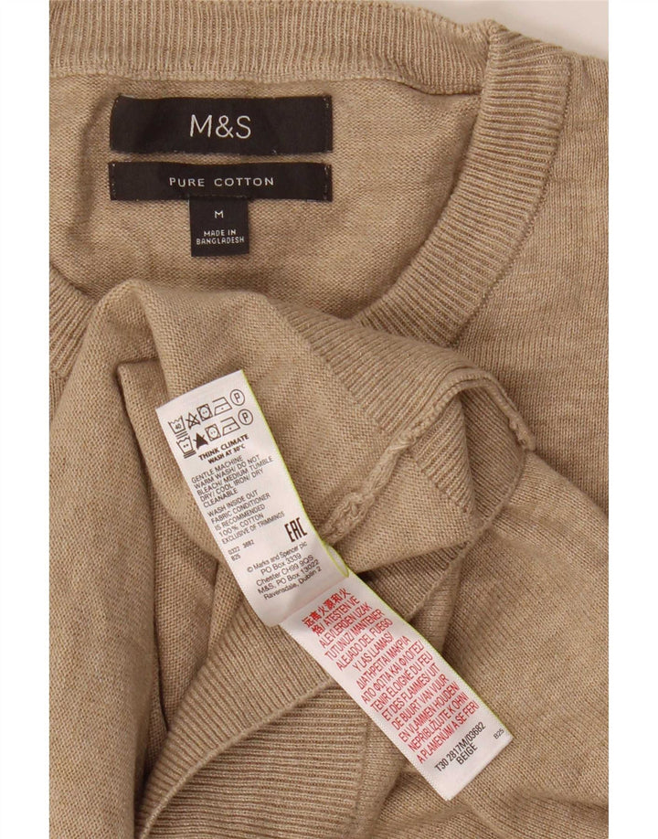 Marks & Spencer Ανδρικό πουλόβερ με λαιμόκοψη, μεσαίο βαμβακερό