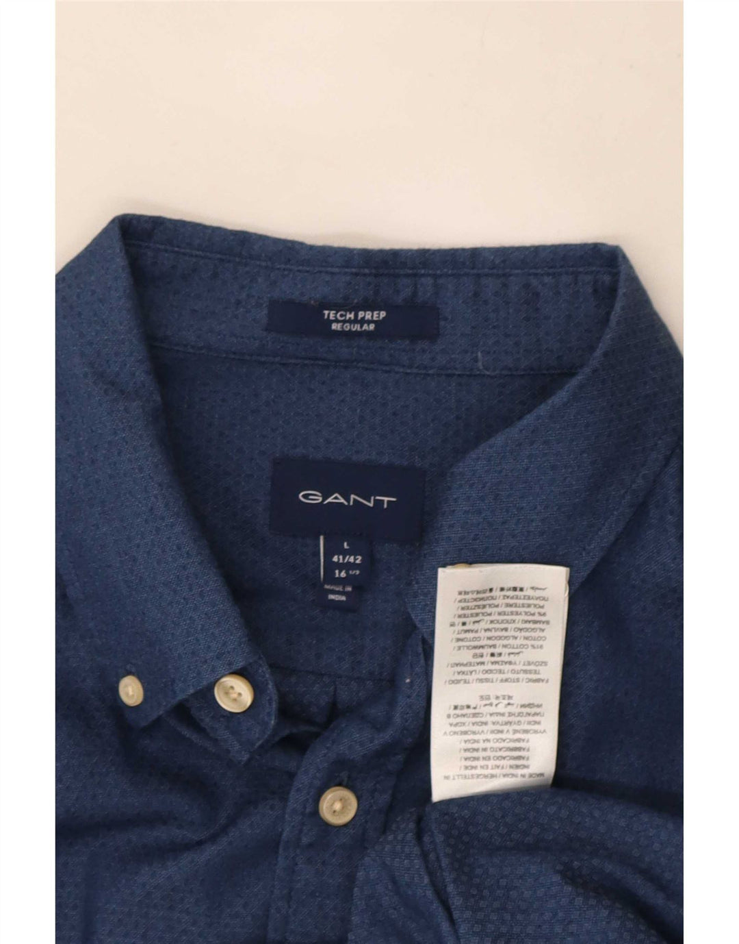 Ανδρικό πουκάμισο Gant Regular Fit Size 41/42 16 1/2 Large Navy Blue Spotted