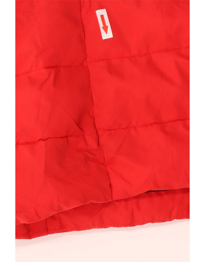 Superdry γυναικείο παλτό με κουκούλα UK 14 μεγάλο κόκκινο πολυεστέρα