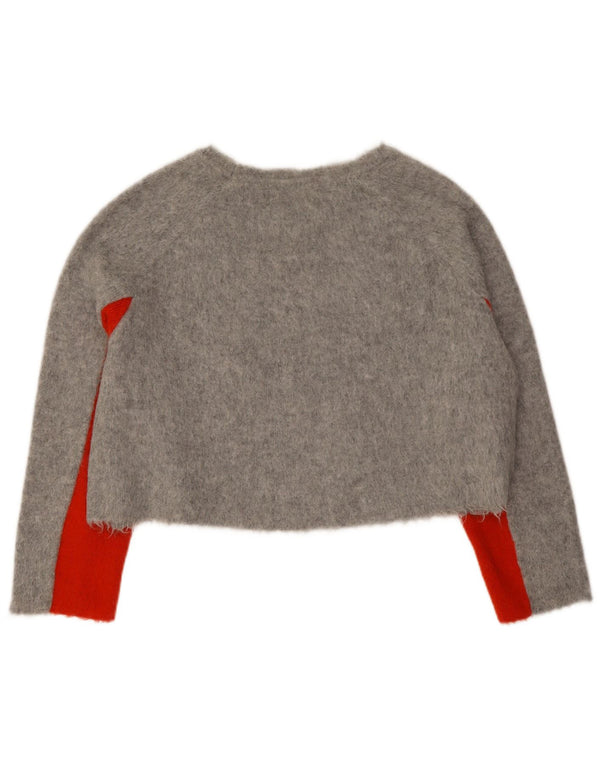 Max&Co. Γυναικείο Crop Boat Neck Jumper UK 10 Small Grey Geometric