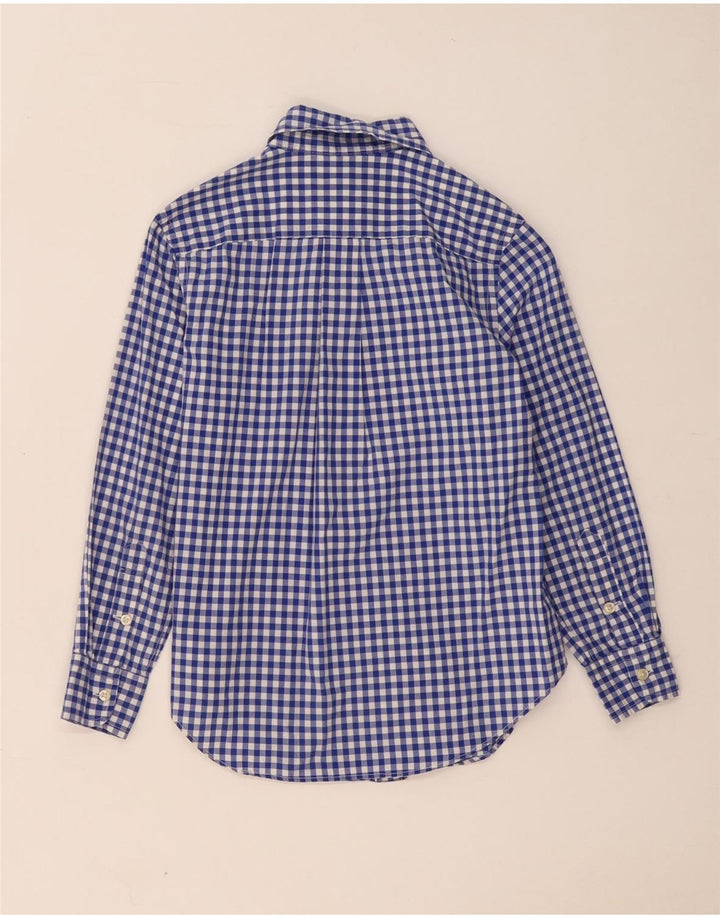 Ralph Lauren Boys πουκάμισο 7-8 ετών Small Blue Gingham Cotton