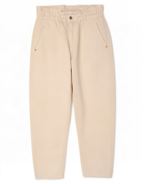 Zara γυναικείο ψηλόμεσο τζιν EU 40 Medium W30 L25 Μπεζ βαμβακερό