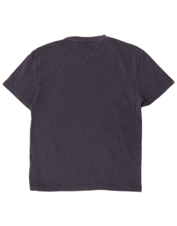 Tommy Hilfiger Ανδρικό T-Shirt κανονικό γραφικό Top XS Navy Blue Cotton