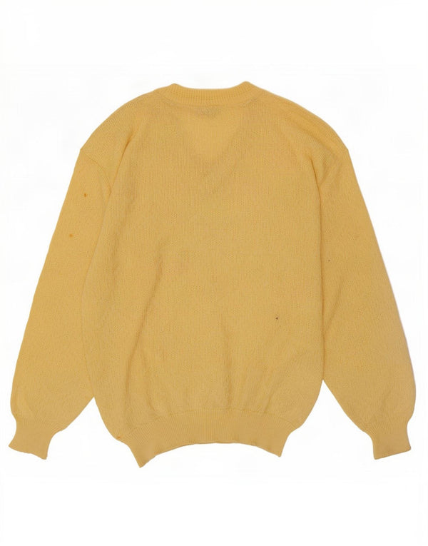 Ανδρικό πουλόβερ Adler Loose Fit V-Neck Jumper IT 50 Medium Yellow Geometric