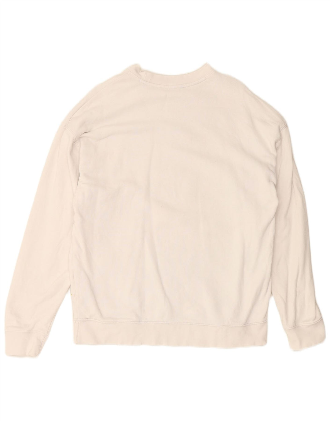 Γυναικείο γραφικό φούτερ ADIDAS Jumper UK 14 μεγάλο λευκό βαμβακερό