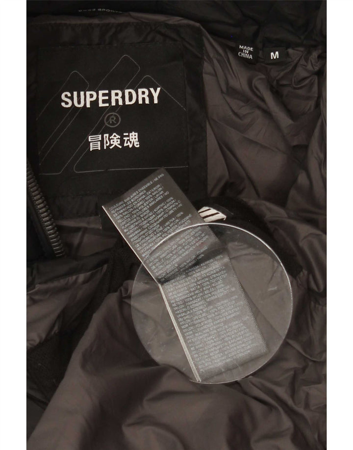 Ανδρικό μπουφάν με κουκούλα Superdry UK 38 Μεσαίο Μαύρο Πολυεστέρας