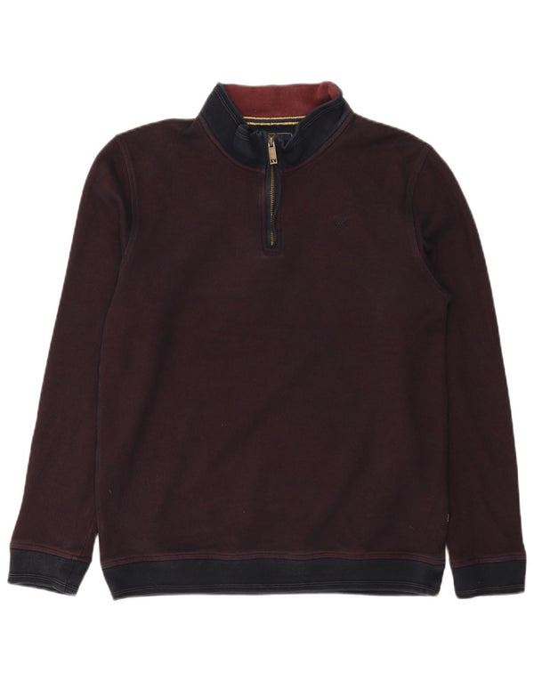 Vintage ανδρικό φούτερ με φερμουάρ Jumper XL Μπορντό, βαμβακερό