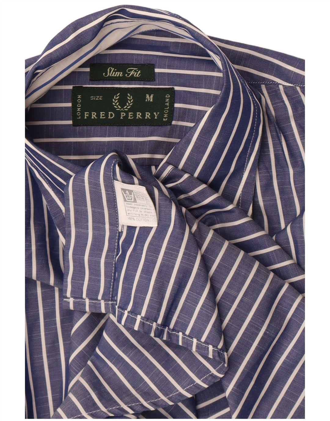 Fred Perry Ανδρικό πουκάμισο Slim Fit Βαμβακερό μεσαίο μπλε ριγέ