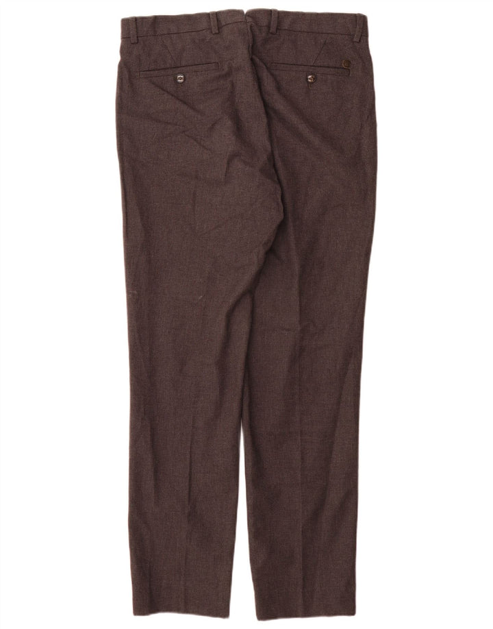 Massimo Dutti Ανδρικό Casual Παντελόνι EU 42 Large W32 L32 Grey Houndstooth