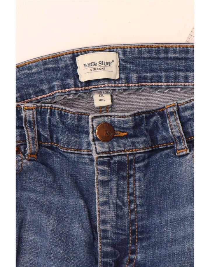 White Stuff Γυναικείο Straight Jeans UK 12 Medium W30 L30 Blue Cotton