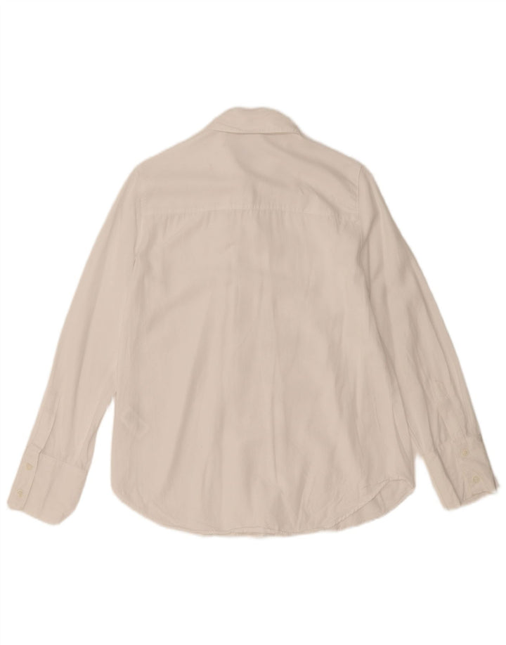 Zara Γυναικείο πουκάμισο UK 10 Small White Lyocell