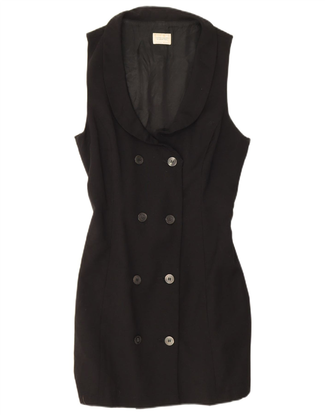Benetton Γυναικείο Longline Blazer Jacket IT 44 Medium Black