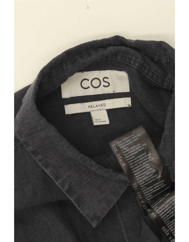 Ανδρικό πουκάμισο Cos Relaxed Fit Medium Navy Blue Λινό