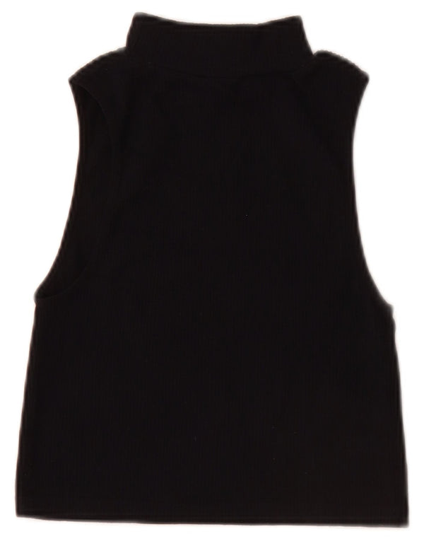 Zara Γυναικείο Γιλέκο Crop UK 12 Medium Black