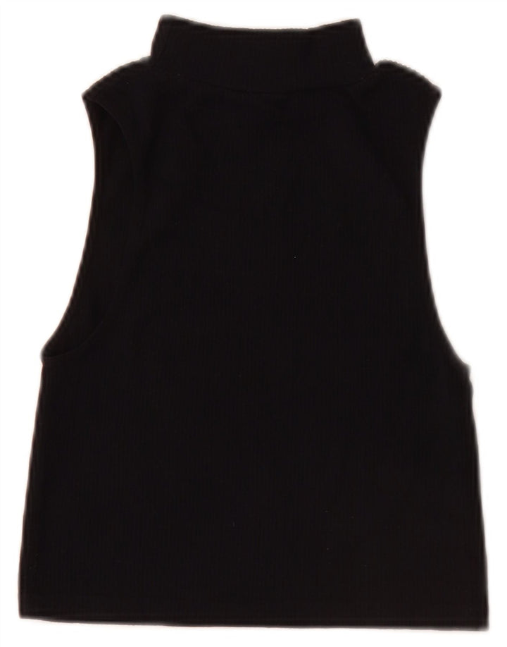 Zara Γυναικείο Γιλέκο Crop UK 12 Medium Black