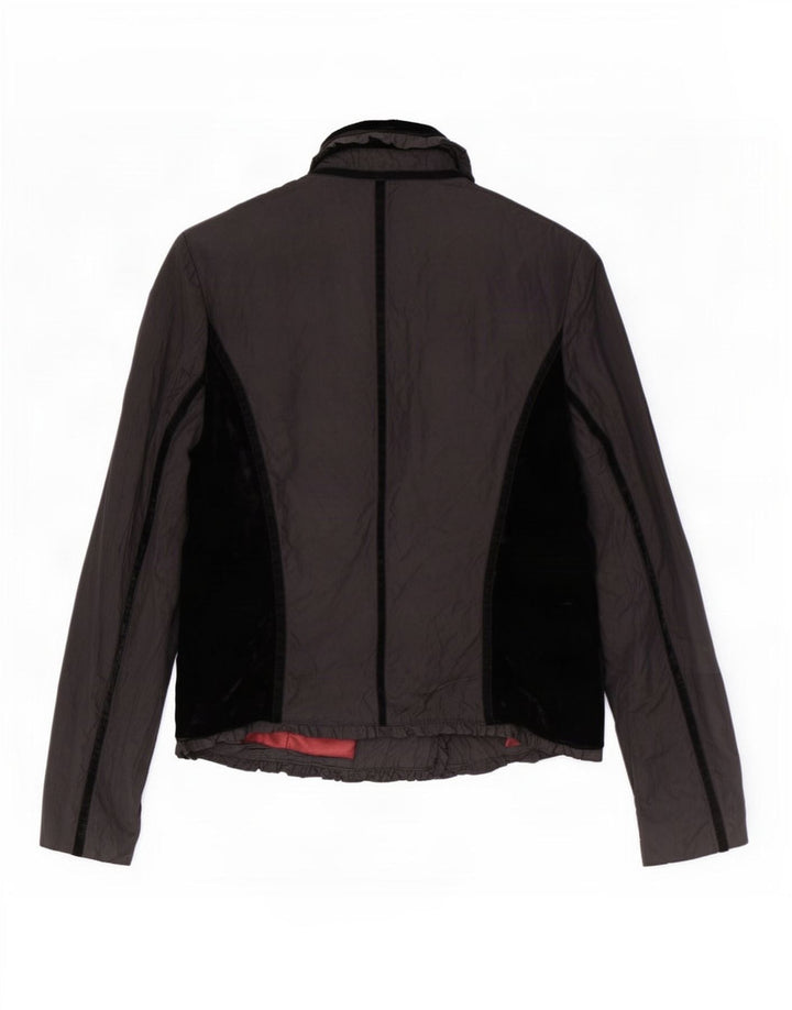 Vintage γυναικείο σακάκι με 4 κουμπιά σακάκι UK 14 Medium Black Colourblock