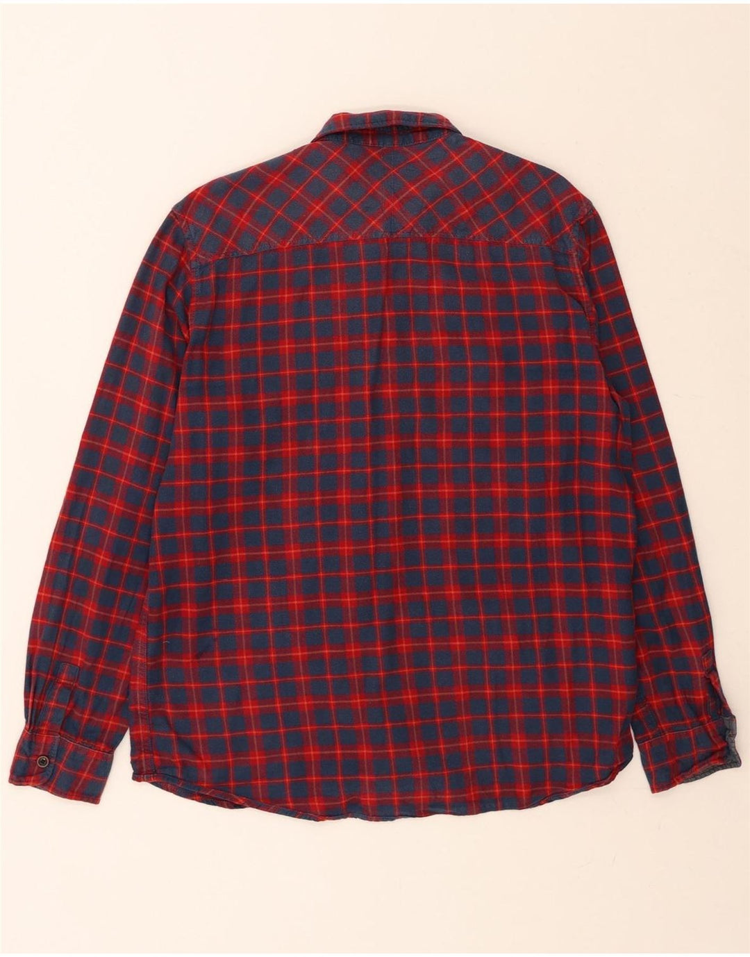 TOM TAILOR Mens Flannel Shirt Large Red Check Cotton Vintage Tom Tailor and Second-Hand Tom Tailor from Messina Hembry 