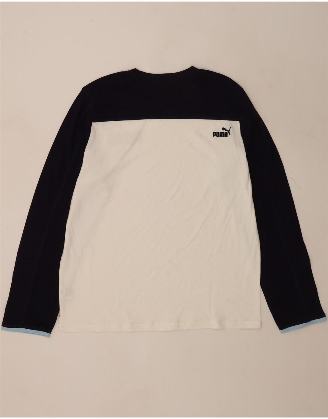 Ανδρικό γραφικό μπλουζάκι Puma, μακρυμάνικο XL, λευκό βαμβακερό