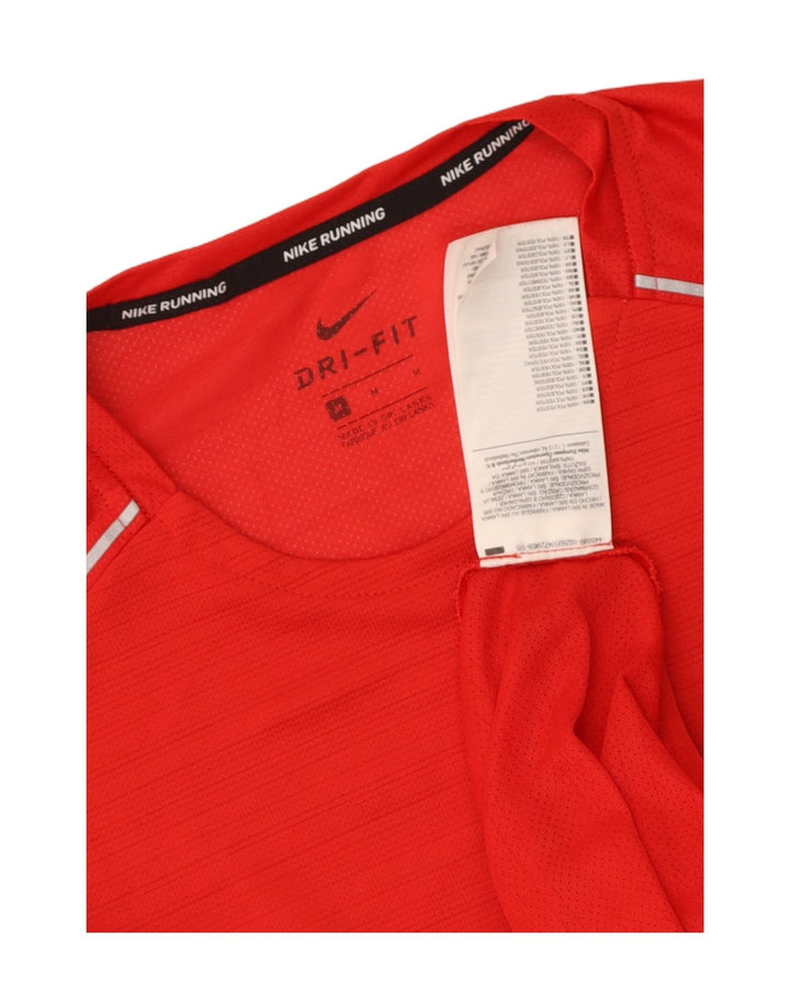 Ανδρικό T-Shirt Nike Dri Fit Τοπ μεσαίου κόκκινου πολυεστέρα με ρίγες