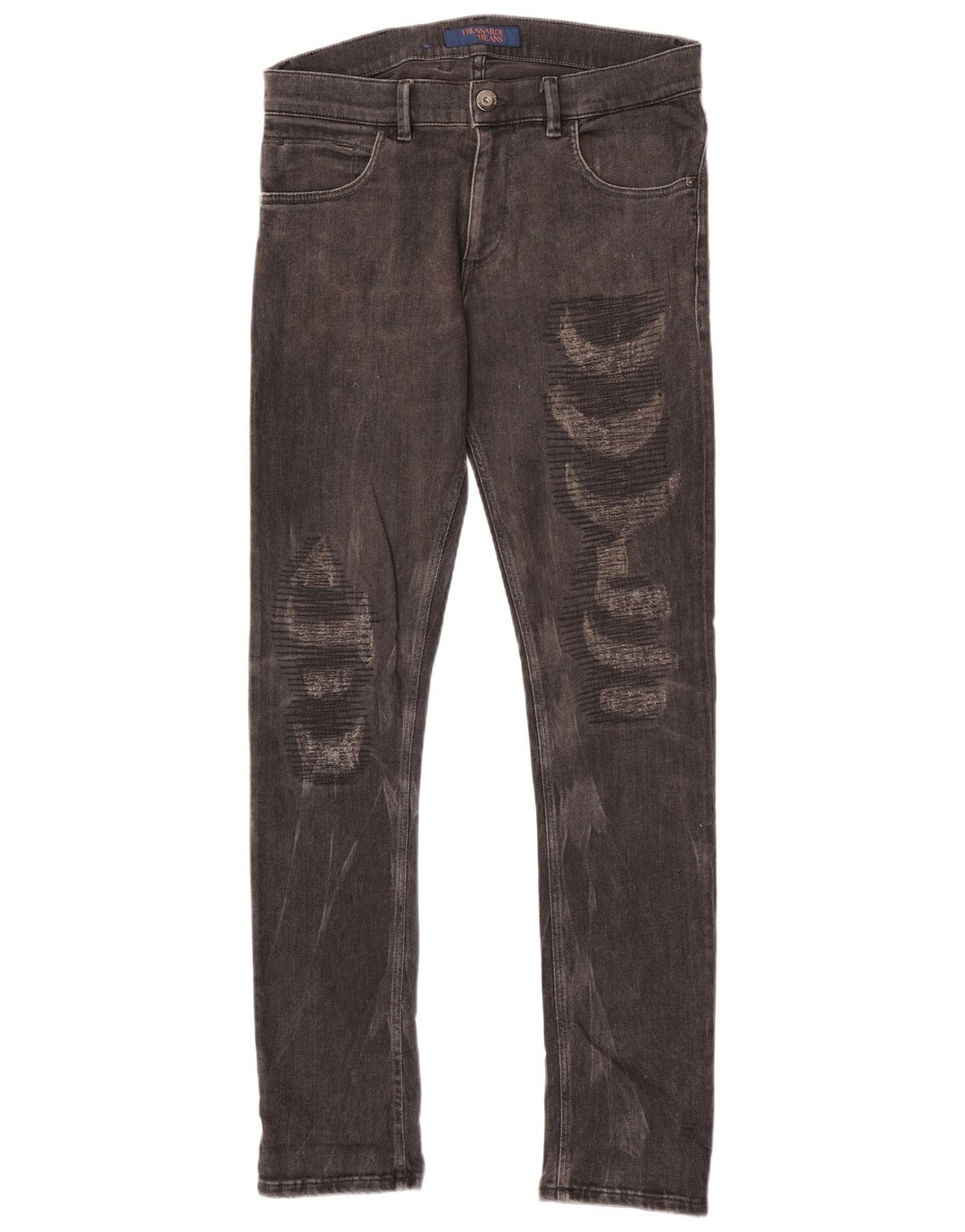 Ανδρικό τζιν Trussardi Distressed Slim W33 L34 Μαύρο βαμβακερό